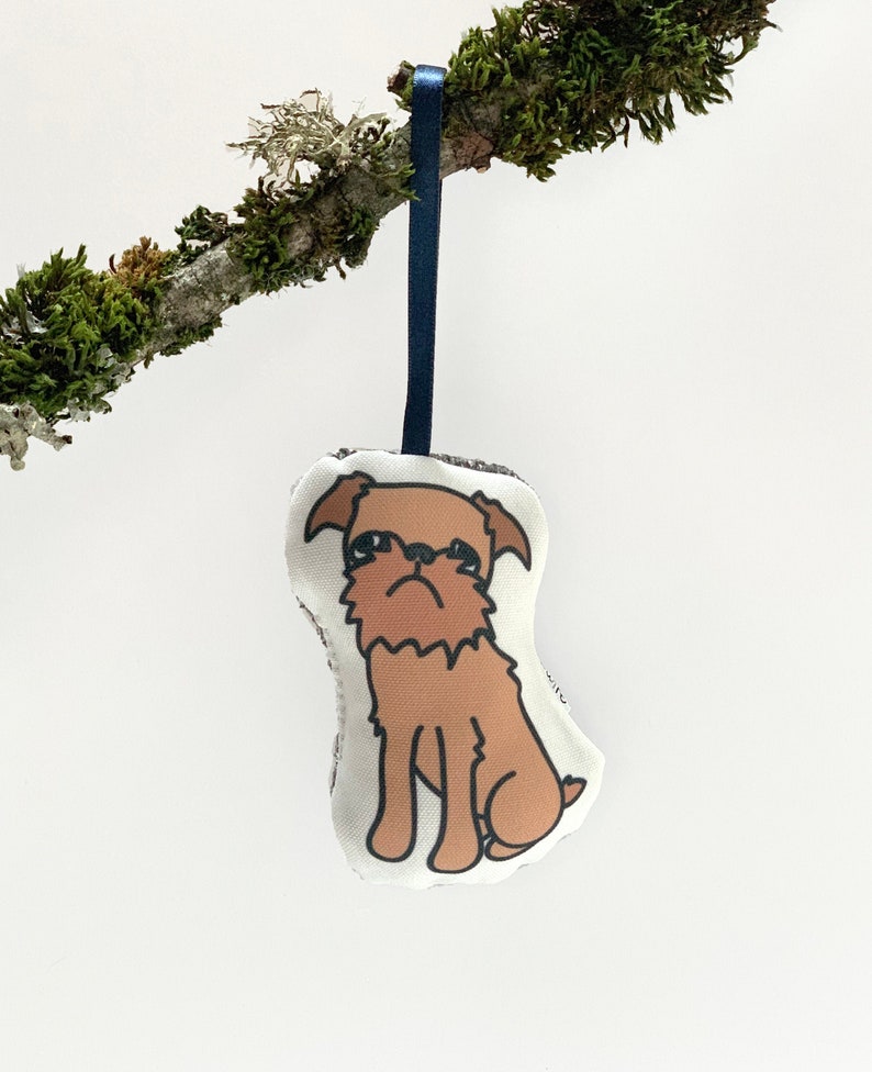 Plush Brussels Griffon Ornament