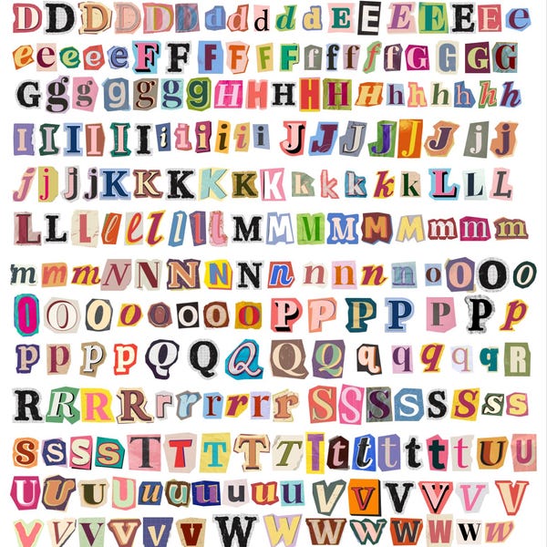 Magazine Cut Out R Printable Magazine Cut Out Letters - Etsy
