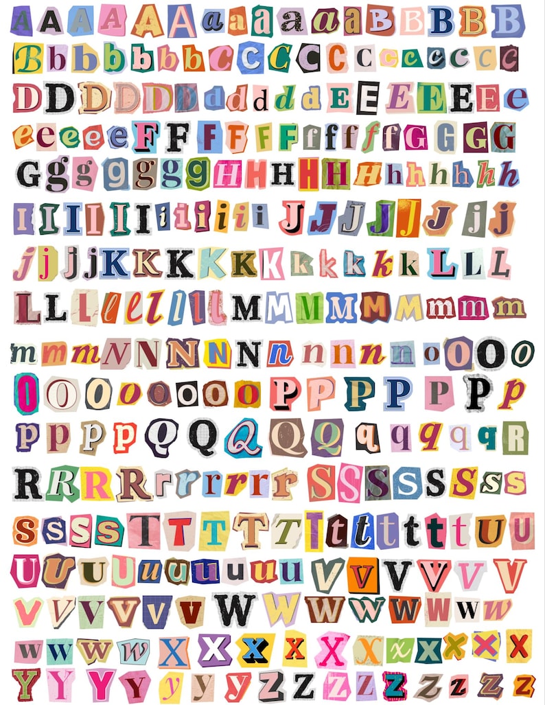 Magazine Scrapbook Letters – Cut and Paste Alphabet Printable – Ransom ...