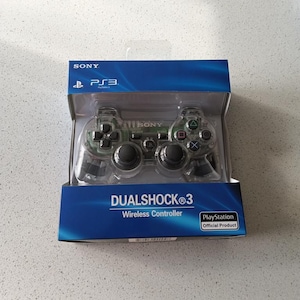 Transparent Crystal Clear Wireless PS3 Controller Unopened New