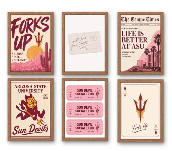 Arizona State University Wall Art Prints For Dorm