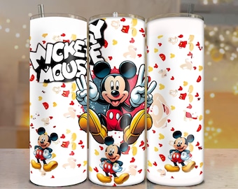 Inspired Mouse Tumbler Design: 20oz Skinny Tumbler Sublimation (PNG Digital Download)