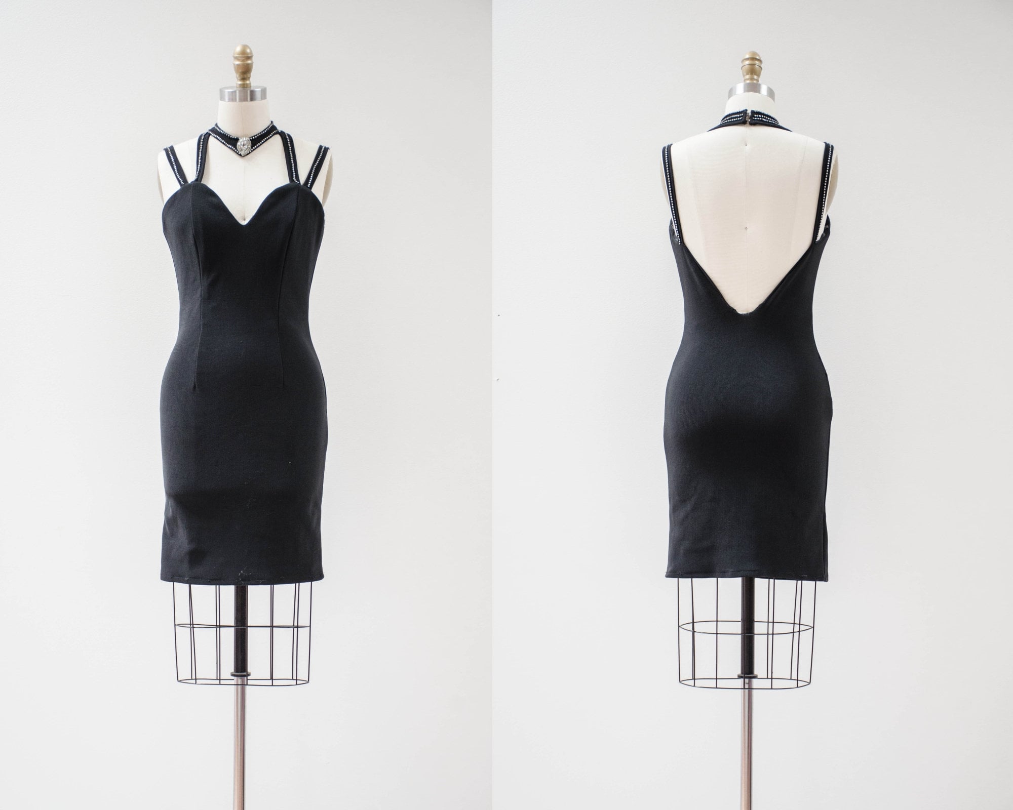 ★BADBLOOD★ Vintage Club V-Neck Tank Dress Black badblood – BBGSHOPHK