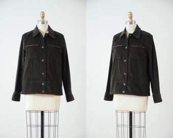 brown corduroy jacket | 90s vintage Laura Ashley dark brown dark academia corduroy jacket
