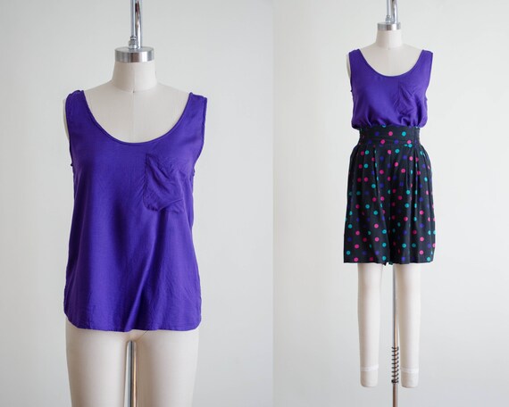 purple tank top | rayon tank top - image 1