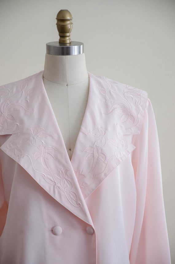 80s pink embroidered sailor collar blouse | blush… - image 3