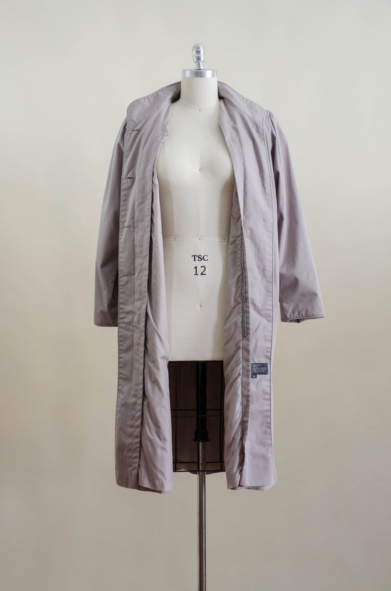 gray lavender coat | 70s 80s plus size vintage Fl… - image 2