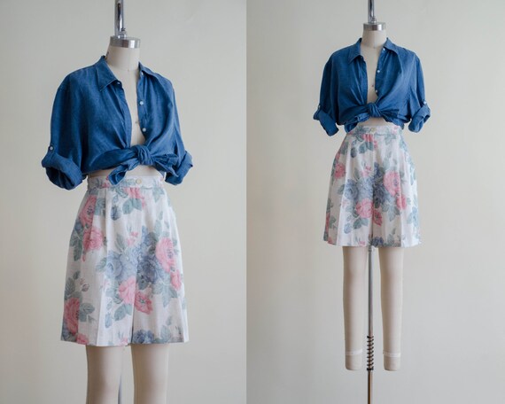 floral shorts | high waisted shorts