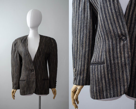 KRIZIA wool blazer | 1980s blazer | boxy wool jack