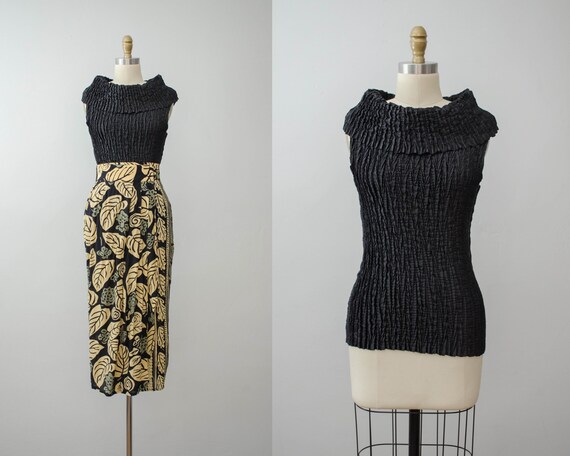 black cowl neck top | black popcorn shirt