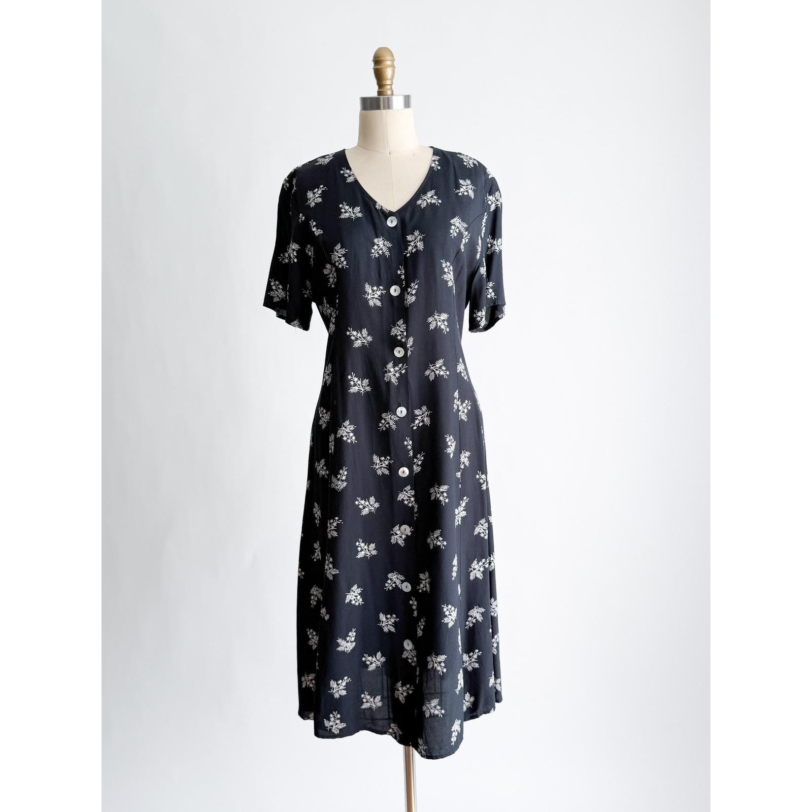 Vintage Navy and White Dress