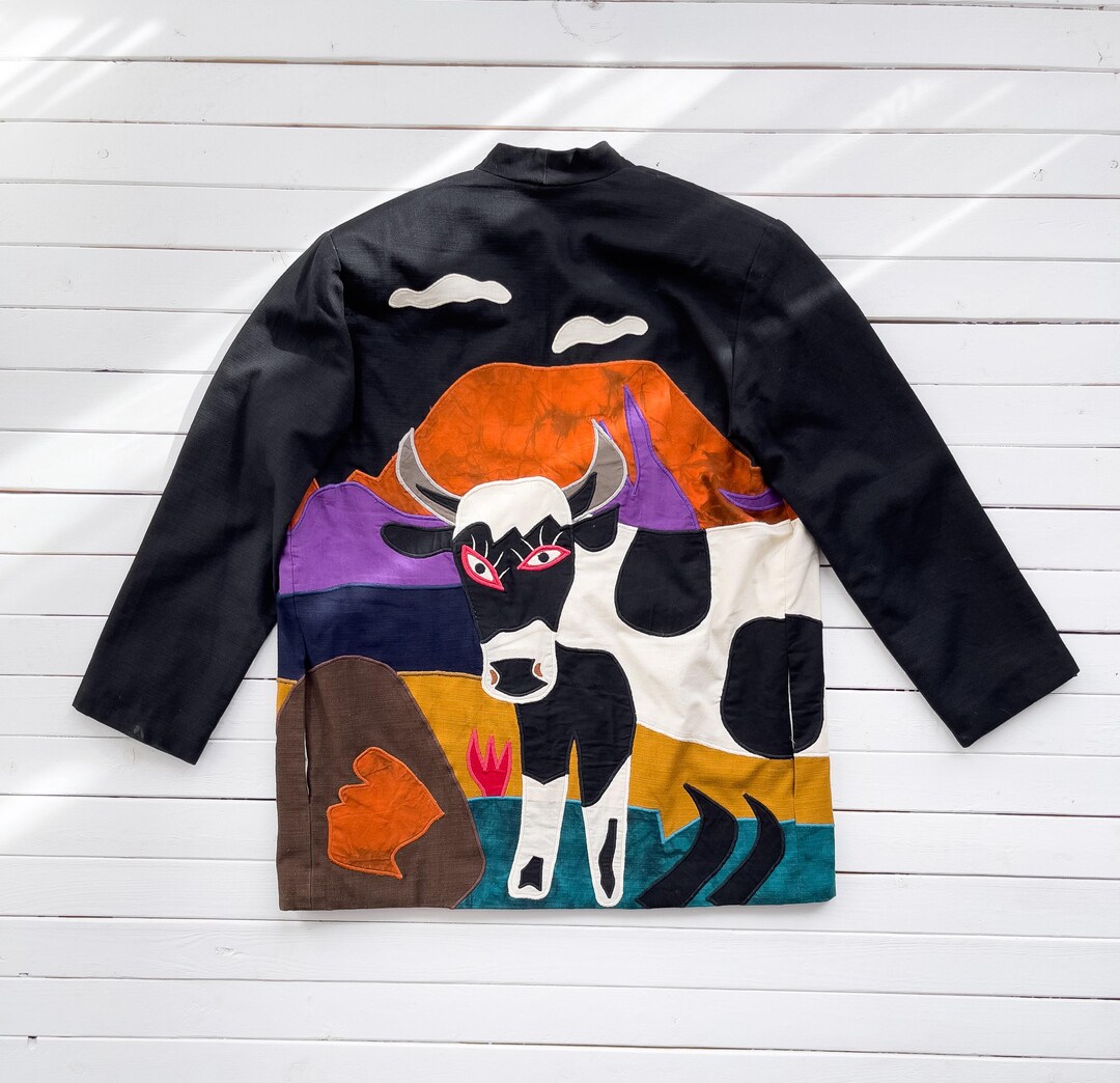 80’s Quilted Paisley Animal Print Crop Jacket by Jerry Sherman