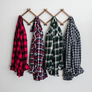 vintage oversized flannel shirt, unisex men's women's soft cozy plaid vintage flannels
