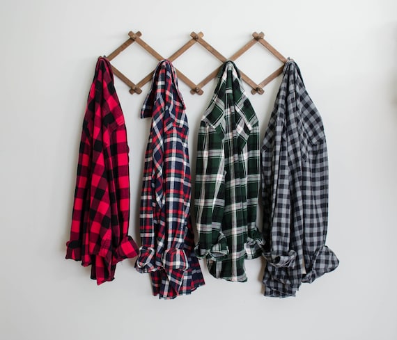 夜神Vintage Plaid Shirt XL Timberland Mens Brown Orange Plaid Long Sleeve Flannel Shirt