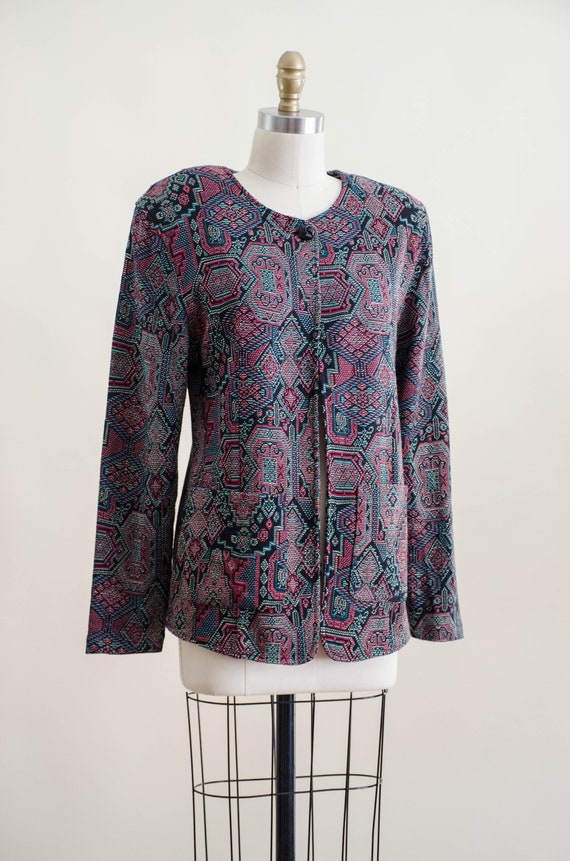 kilim jacket | 80s vintage kilim style southweste… - image 6