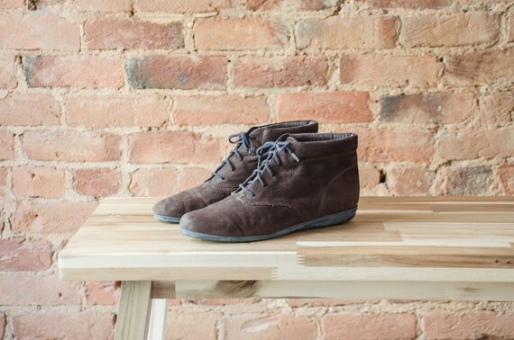 Brown Suede Boots 80s 90s Vintage Easy 