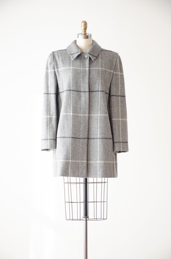 gray wool coat | 80s vintage Alorna light gray bl… - image 3