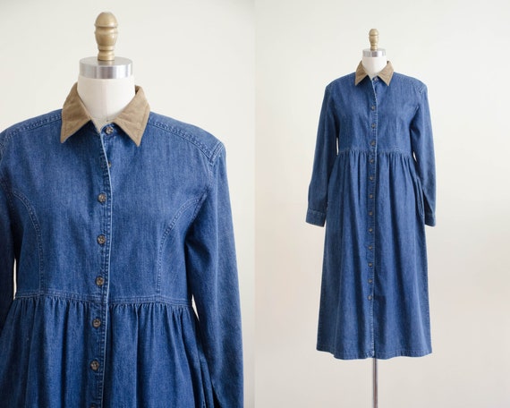 oversized denim dress | denim midi dress