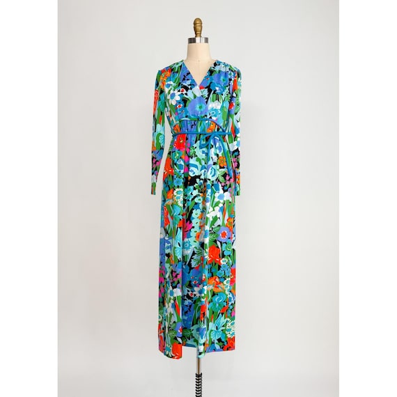 green emerald velvet dress Sm-Med Y2k Blue Metallic Swirl High-Low Party Dress main image 1