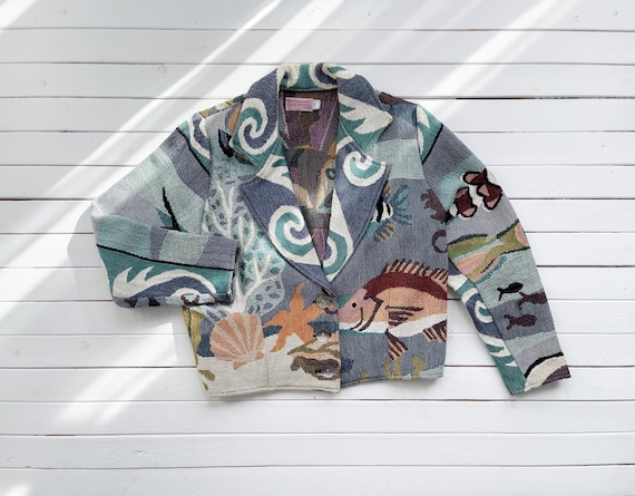 Tapestry Jacket 90s Vintage Claire Murray Silverado Tropical