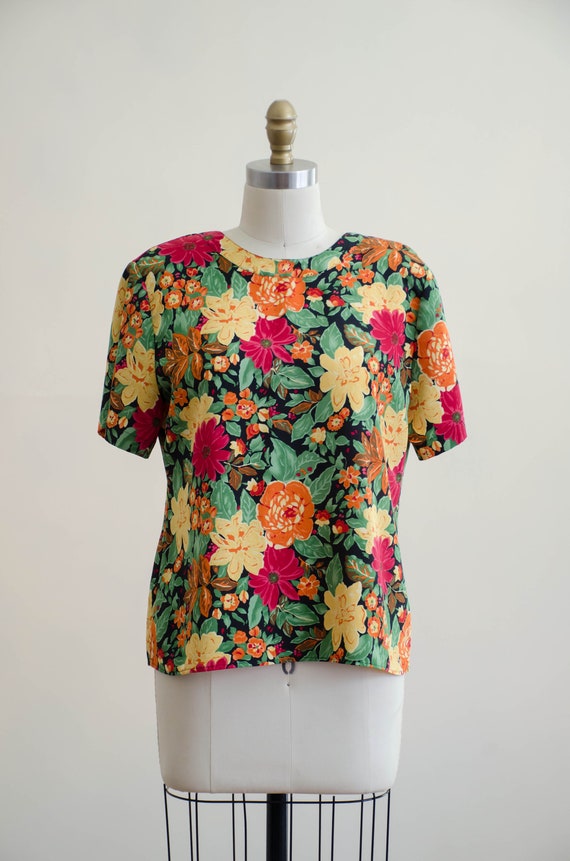 80s floral skirt and blouse set | vintage ditzy f… - image 2