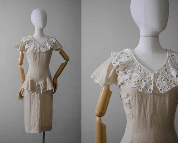 oatmeal linen dress