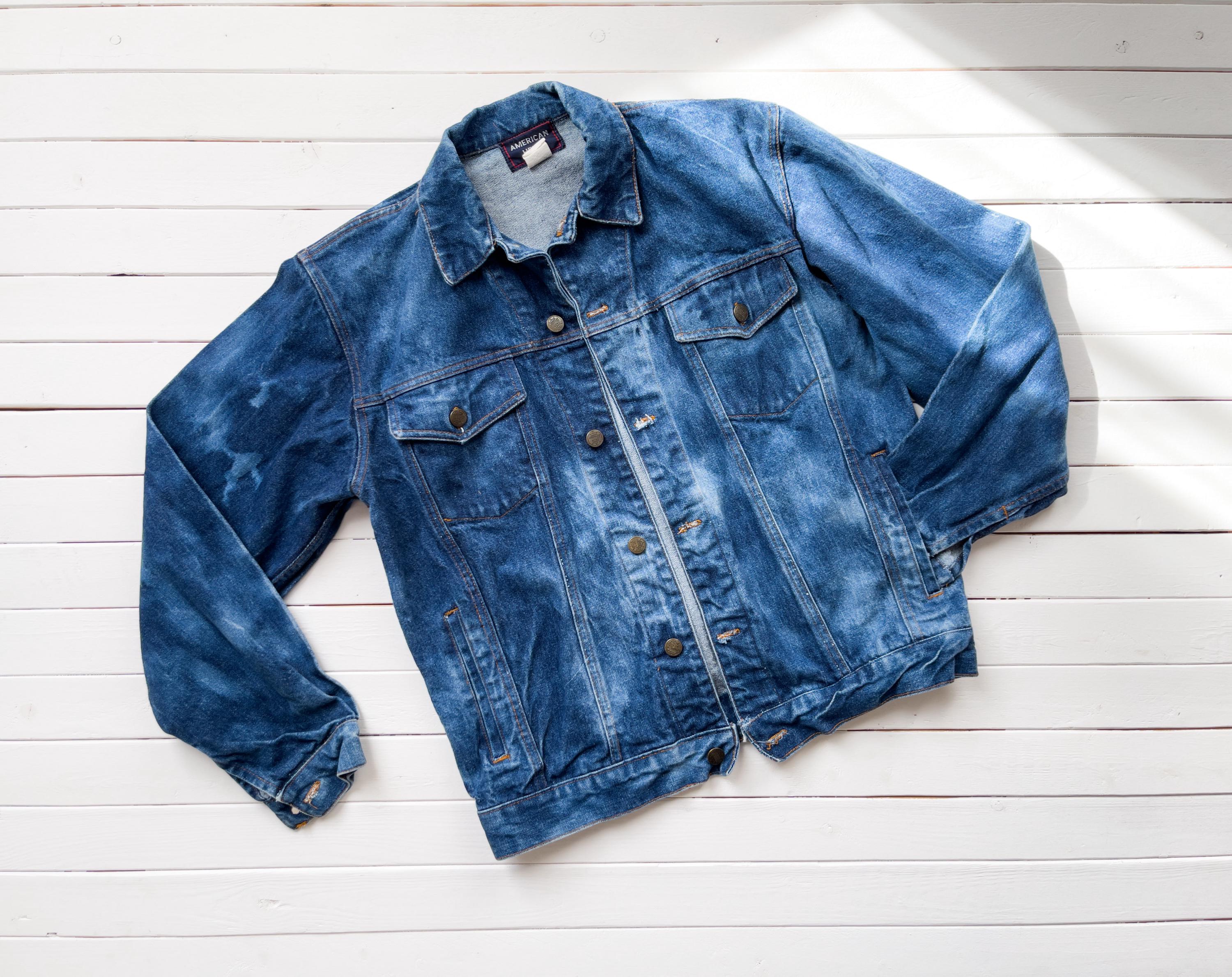 80s Bleached Jacket - Etsy