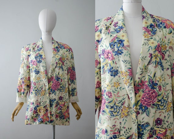 oversized floral blazer | boxy blazer | boxy flora