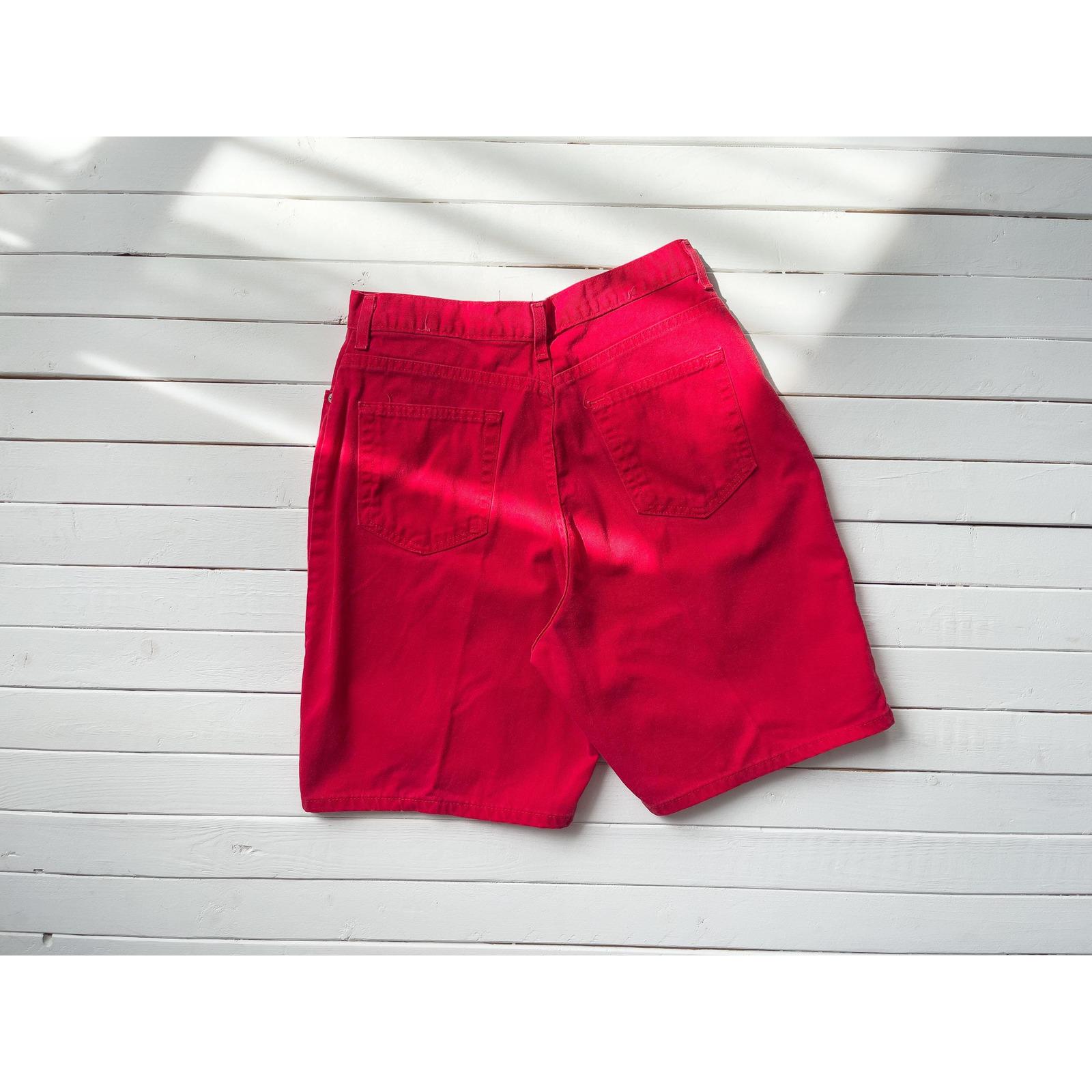High Waisted Shorts 80s 90s Vintage Red Jean Shorts Jorts - Etsy