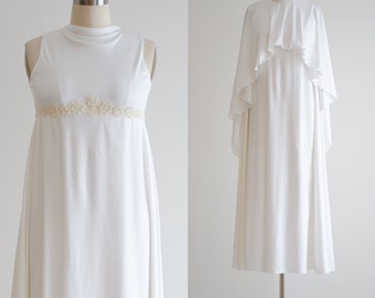 vintage wedding dress 60s Priscilla of Boston sleeveless minimalist white gown