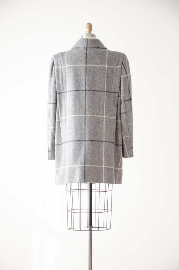 gray wool coat | 80s vintage Alorna light gray bl… - image 7
