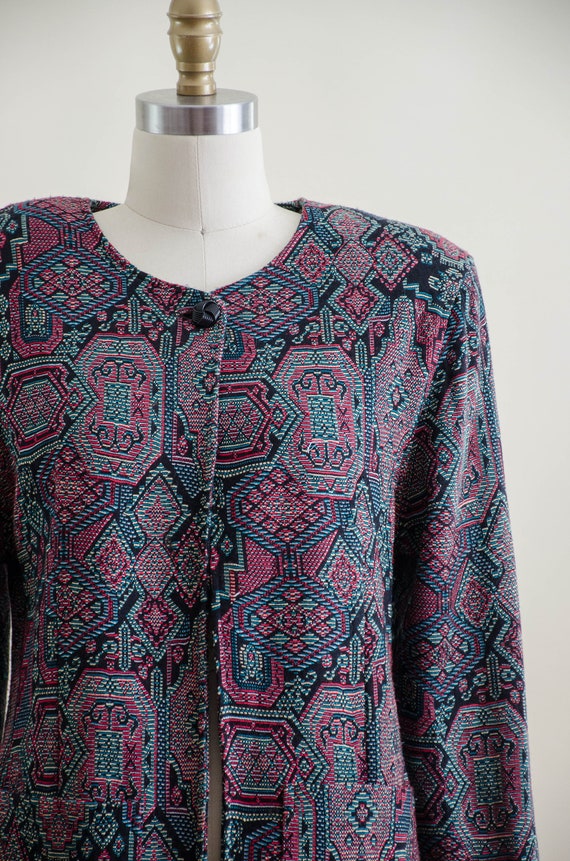 kilim jacket | 80s vintage kilim style southweste… - image 5