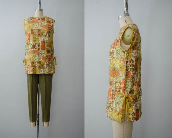 lightweight tunic | 1960s batik cotton tunic