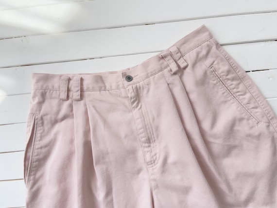 high waisted shorts | 80s 90s vintage pastel pink… - image 2