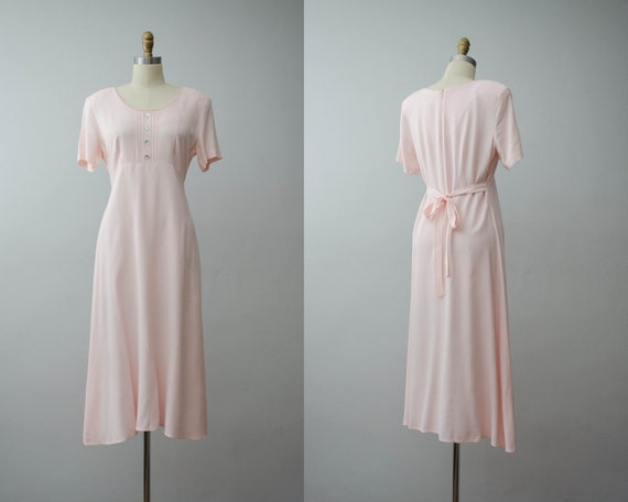pink midi dress | light pink dress