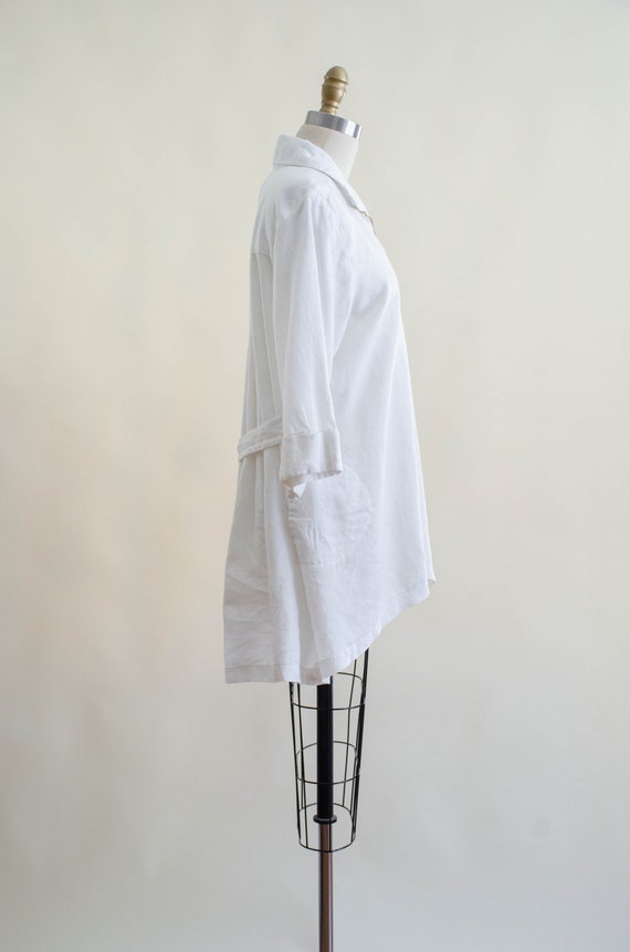 white linen jacket | 90s y2k vintage loose oversi… - image 4