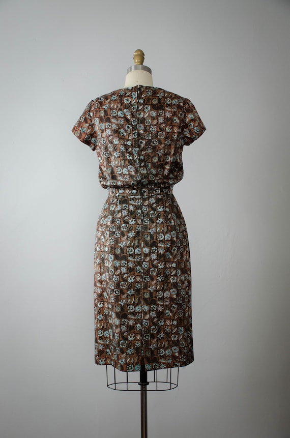 1950s dress | brown wiggle dress - image 6