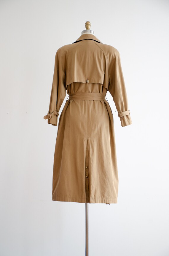 brown trench coat 80s 90s vintage Anne Klein tan … - image 7