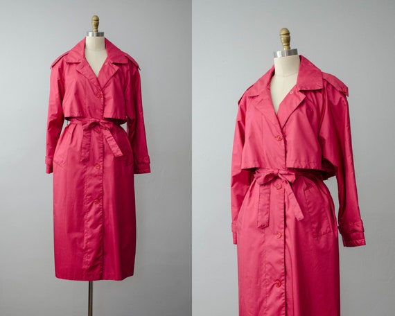 pink trench coat | classic belted trench