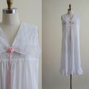 white cotton nightgown | Edwardian style nightgown