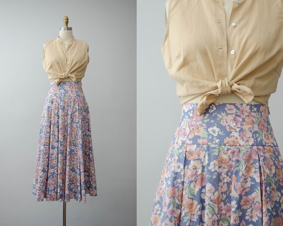 Laura Ashley skirt | floral midi skirt