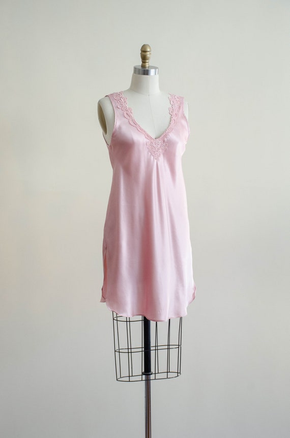 silky pink slip nightgown | pastel vintage linger… - image 4