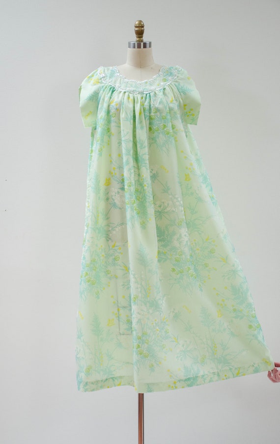 long mint green dress | 60s 70s vintage pastel gr… - image 4