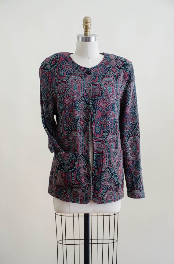 kilim jacket | 80s vintage kilim style southweste… - image 7