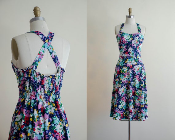 fit and flare dress | vibrant floral dress