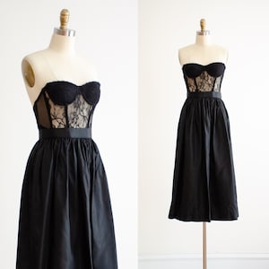 black maxi skirt 70s vintage taffeta minimalist boho goth long skirt