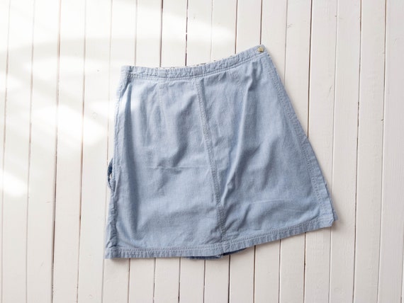 high waisted shorts | 90s vintage light blue cham… - image 1