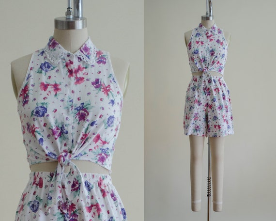 white shorts set | floral shorts set