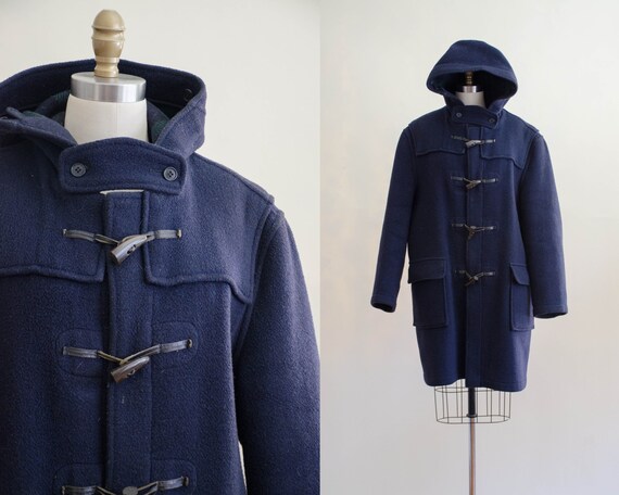 navy duffle coat | men's wool coat | Gloverall coa