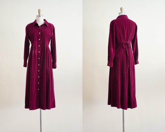 burgundy corduroy dress | oversized dress